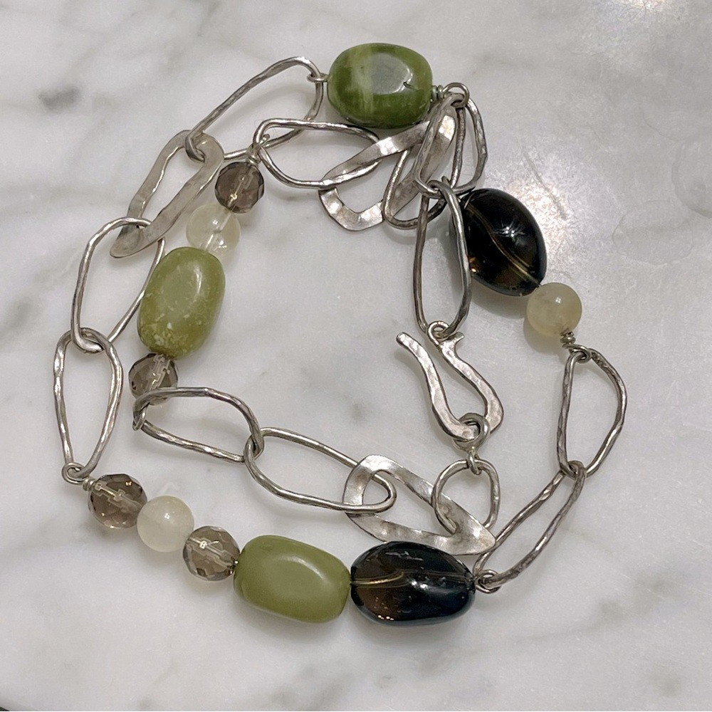 Silpada Sterling Silver Jade Citrine Smoky
Quartz Necklace